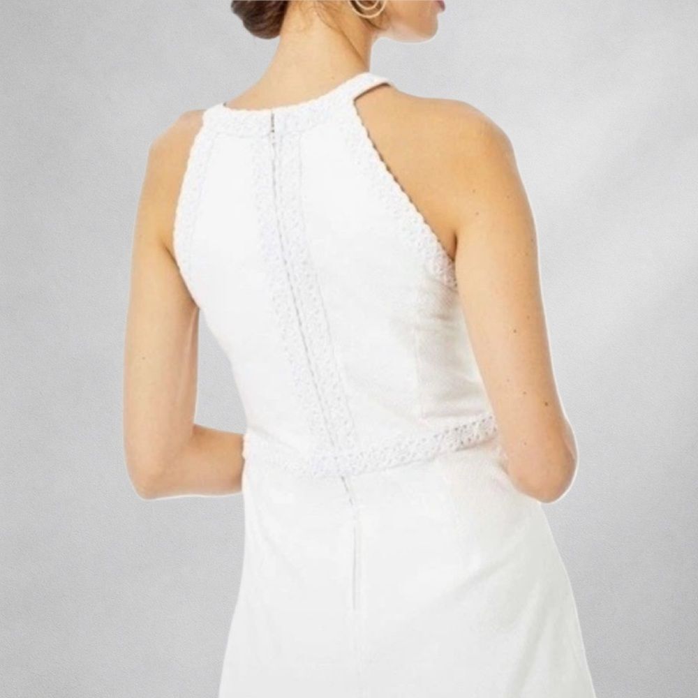 Lilly Pulitzer Charlize Dress Size 16 Shift White Eyelet Crochet Summer New - Picture 2 of 8